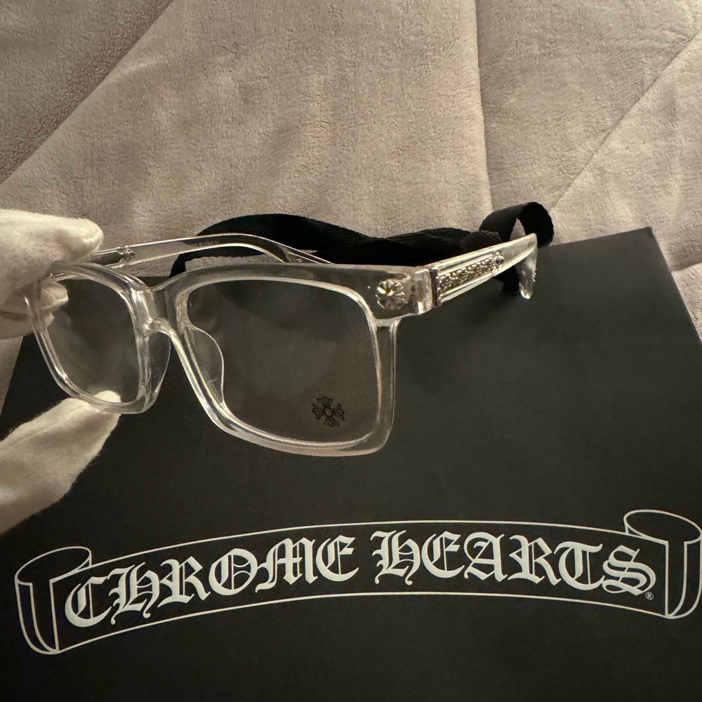 Chrome heart glasses